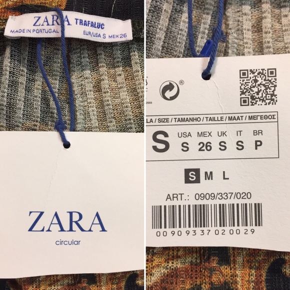 Zara Baroque Print Wide Leg Palazzo Pants - Picture 10 of 10